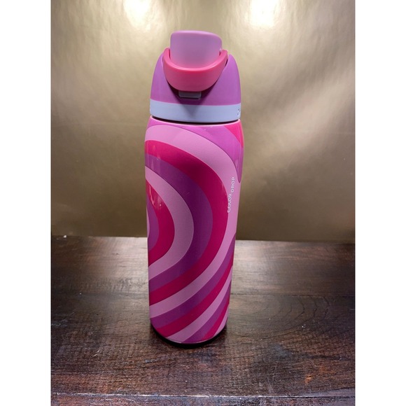 Owala Stainless Steel Water Bottle Heart Design 24 oz‎ Pink Reusable - Picture 8 of 9